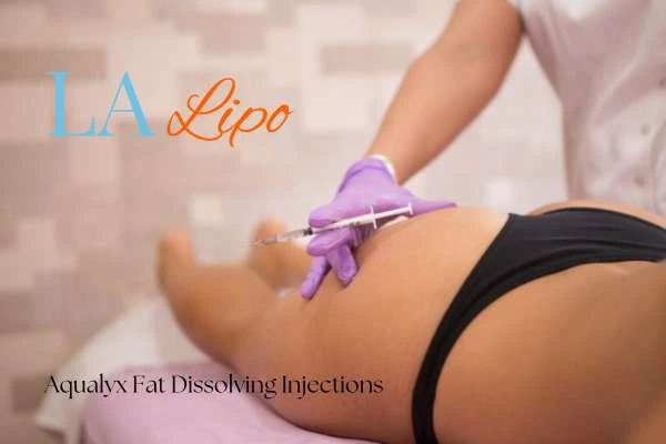 Woman having fat dissolving injections Clifton on thighs
