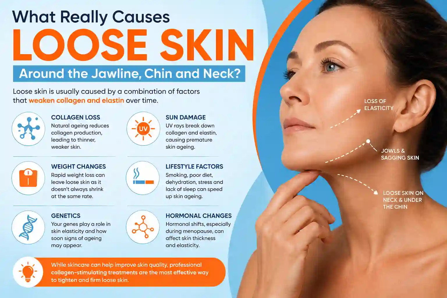 What Really Causes Loose Skin Around the Jawline, Chin and Neck Clifton?